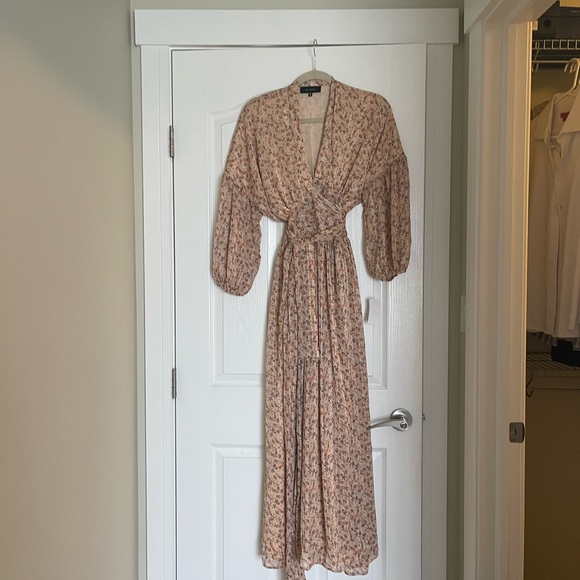 Floral print maxi wrap dress, XS - Picture 2 of 6